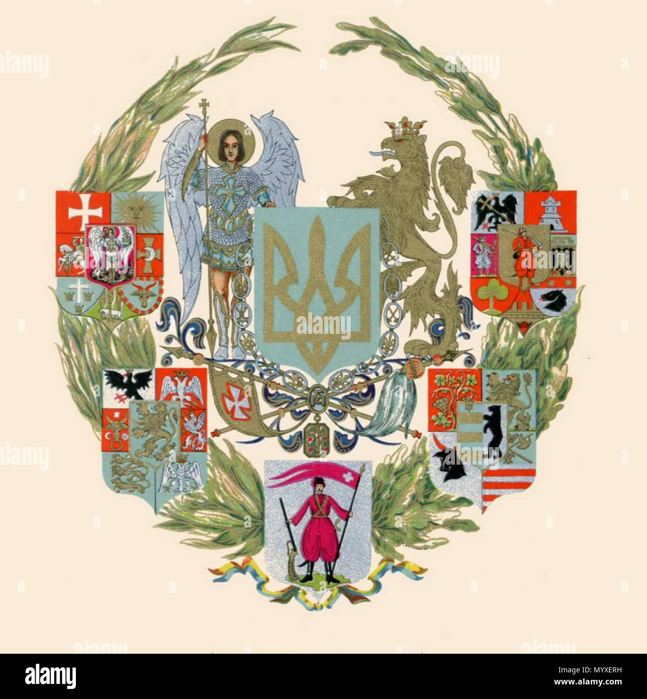 18 Bytynsʹkyĭ Coat of Arms of Ukraine Project 02 Stock Photo Alamy
