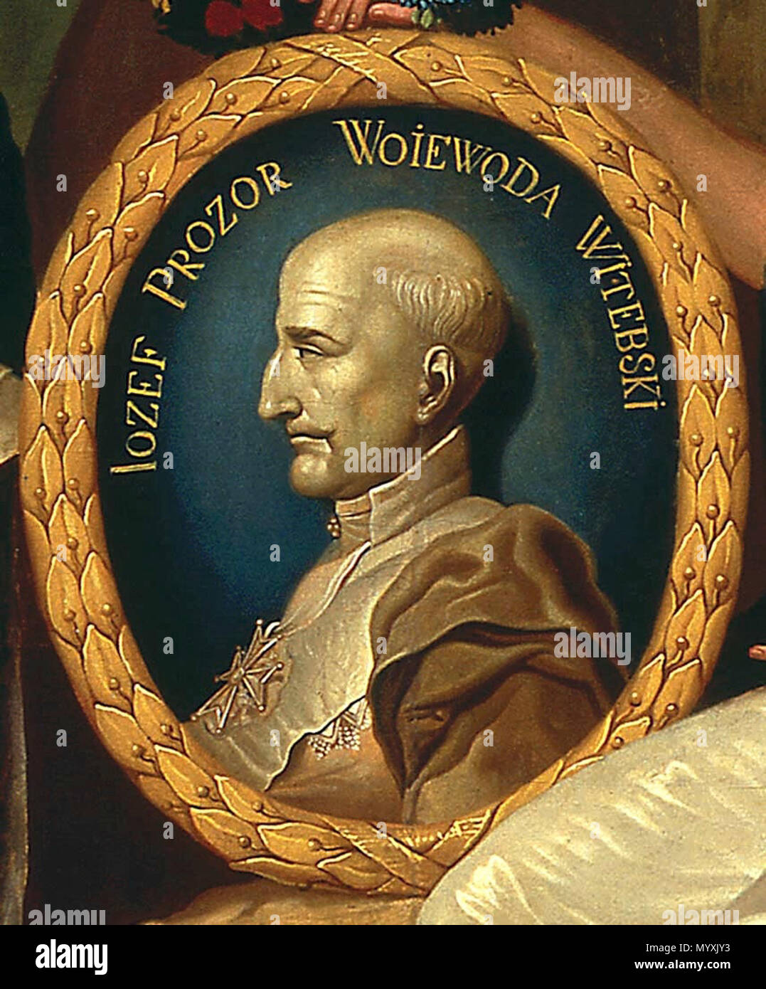 34 Franciszek Smuglewicz Medalion z wizerunkiem Józefa Prozora Stock