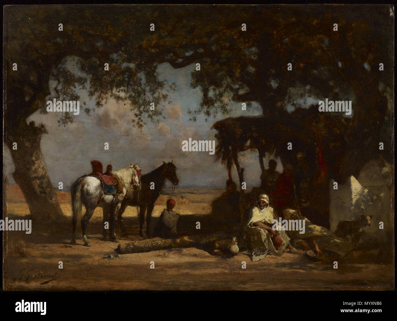 .  English: An Arab Encampment . circa 1880 42 Gustave-Achille Guillaumet - An Arab Encampment - 99.197 - Minneapolis Institute of Arts Stock Photo