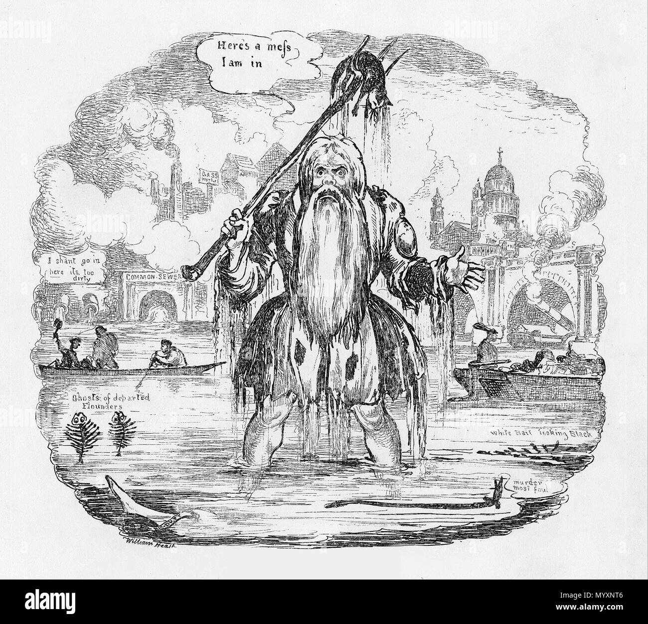 . Songsheet - The lamentation of Old Father Thames . (1850 - 1859) 44 Heath, William - songsheet - The lamentation of Old Father Thames - Google Art Project Stock Photo
