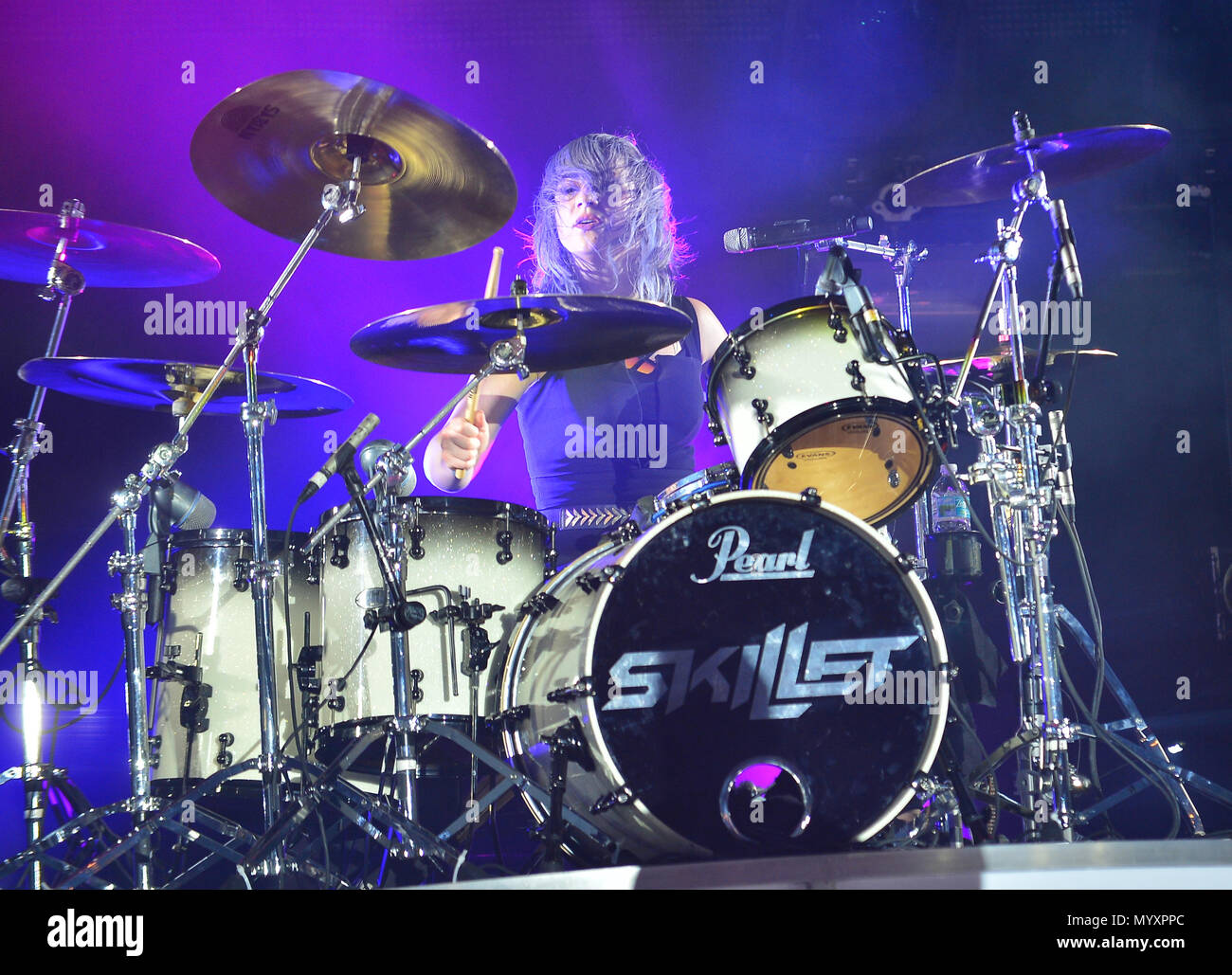 of Skillet in concert at the Miramar Regional Park Ampitheatre on May 6