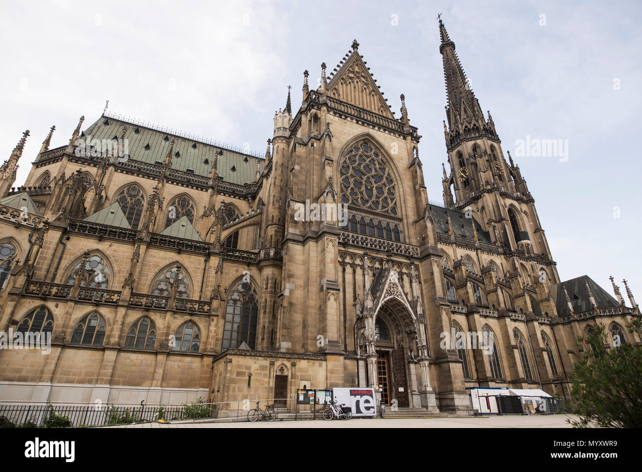 The New Cathedral (Mariendom) in Linz, Austria. Stock Photo