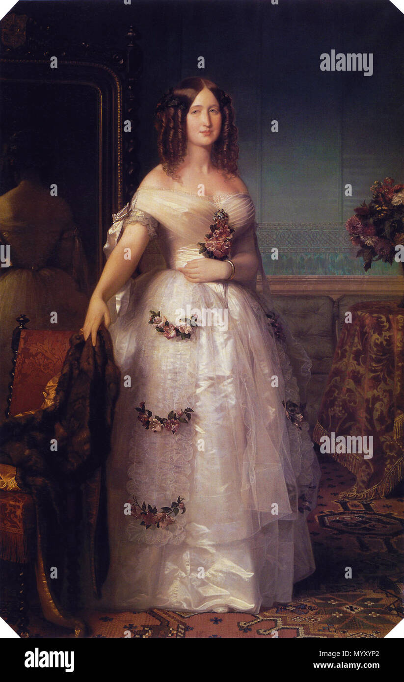 32 F. de Madrazo - 1849, Eugenia de Montijo, Condesa de Teba (Palacio de las Dueñas, Sevilla) Stock Photo