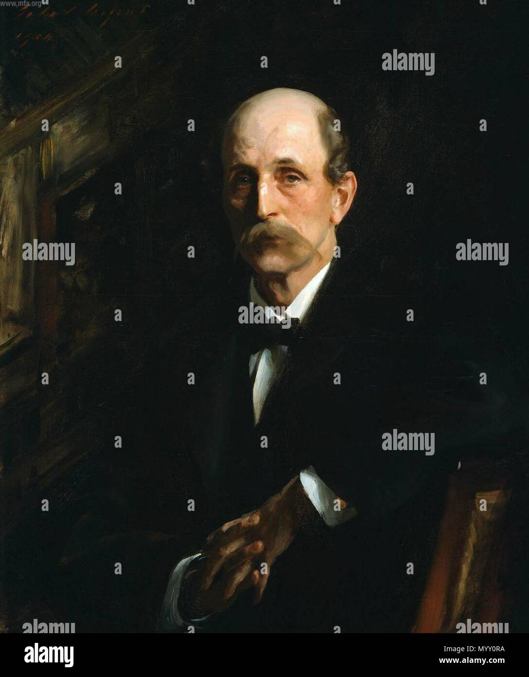 . English: General Charles J. Paine John Singer Sargent -- American painter 1904 Museum of Fine Arts, Boston Oil on canvas 86.68 x 72.71 cm (34 1/8 x 28 5/8 in.) Gift of the heirs of Charles J. Paine 54.1410 Jpg: MFA  . 1904. John Singer Sargent Born: January 12, 1856, Florence Died: April 14, 1925, London, United Kingdom 39 General Charles J. Paine Stock Photo