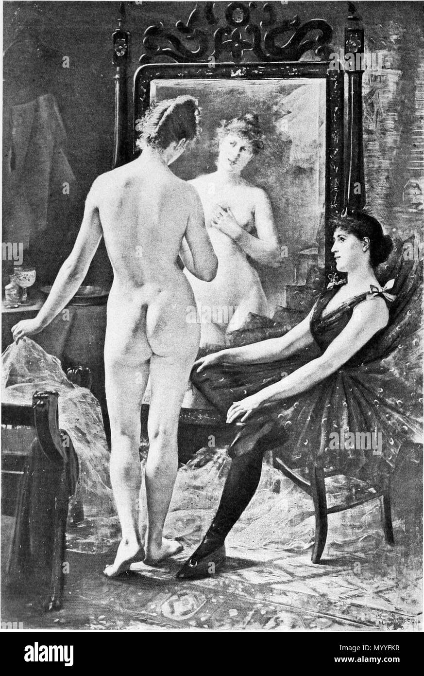 .  Français : Danseuses  . 1890. Roussin, Georges French painter and draftsman, 1854-1941 (VIAF 96394780) 90 Georges Roussin - Danseuses Stock Photo