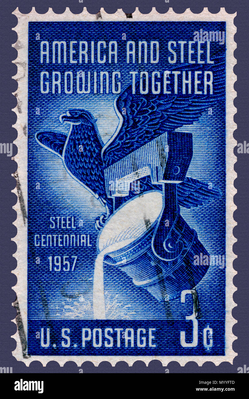 Steel Industry Centennial Postage Stamp Stock Photo Alamy