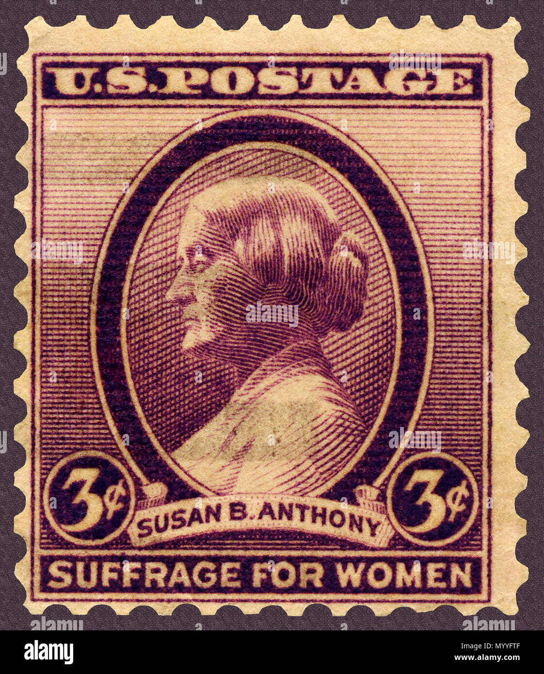 Susan B. Anthony Suffrage for Women (Voting Rights) Postage Stamp Stock Photo