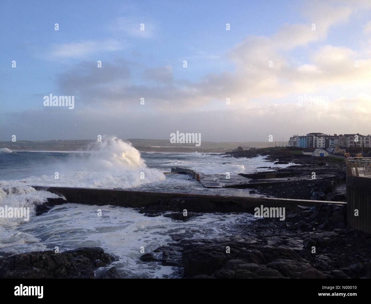Portrush, Coleraine, UK. 10th Dec, 2014. Weather bomb hits Portrush