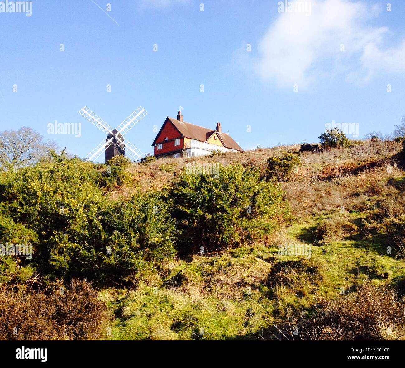 Reigate Heath, Surrey, UK. 09th Feb, 2015. Reigate Heath golf clubhouse