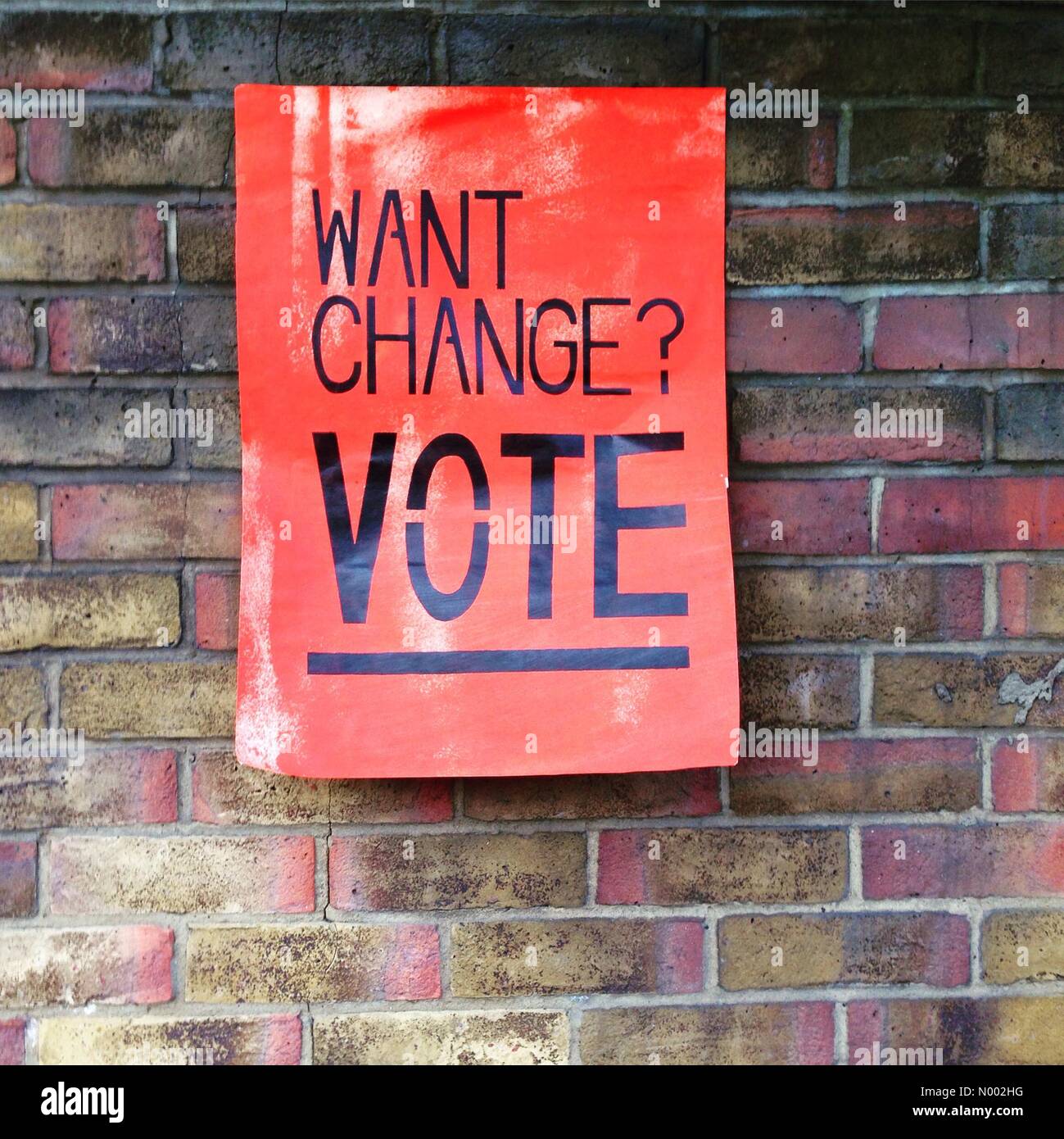 Vote poster for election want change? Vote Stock Photo Alamy