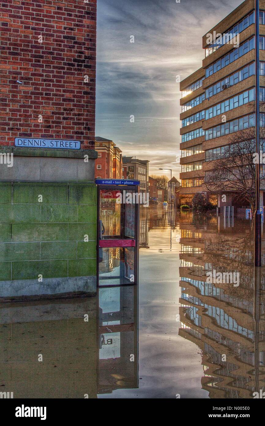 York, UK. 27th Dec, 2015. Looking along Piccadilly from Dennis Street