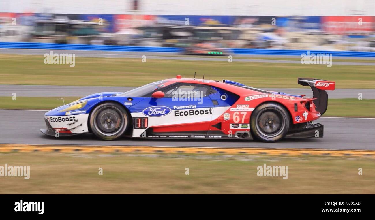 Daytona Florida USA. 30th January 2016. Ford GT make a