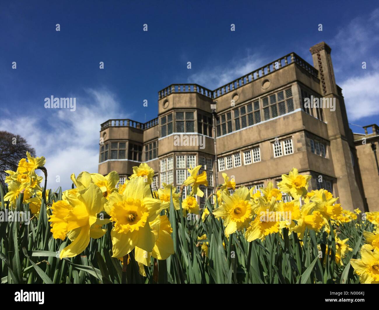 UK Weather sunny Sunday afternoon at Astley Park in Chorley, Lancashire