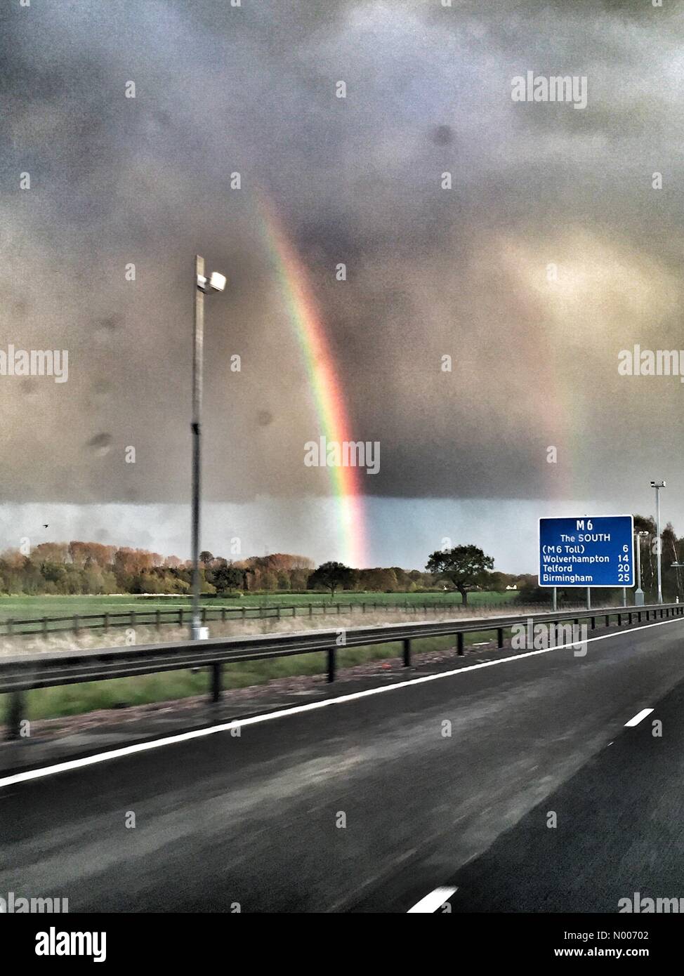 M6 motorway sign stafford hi-res stock photography and images - Alamy