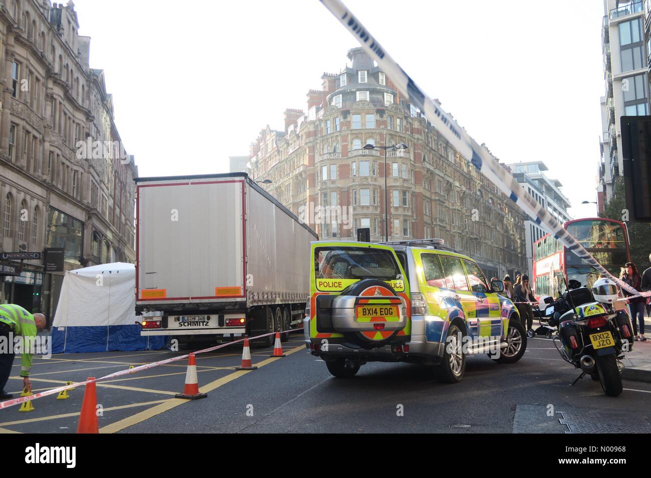 Fatal accident London Early afternoon on Monday 31st of October 2016, Kensington, central London
