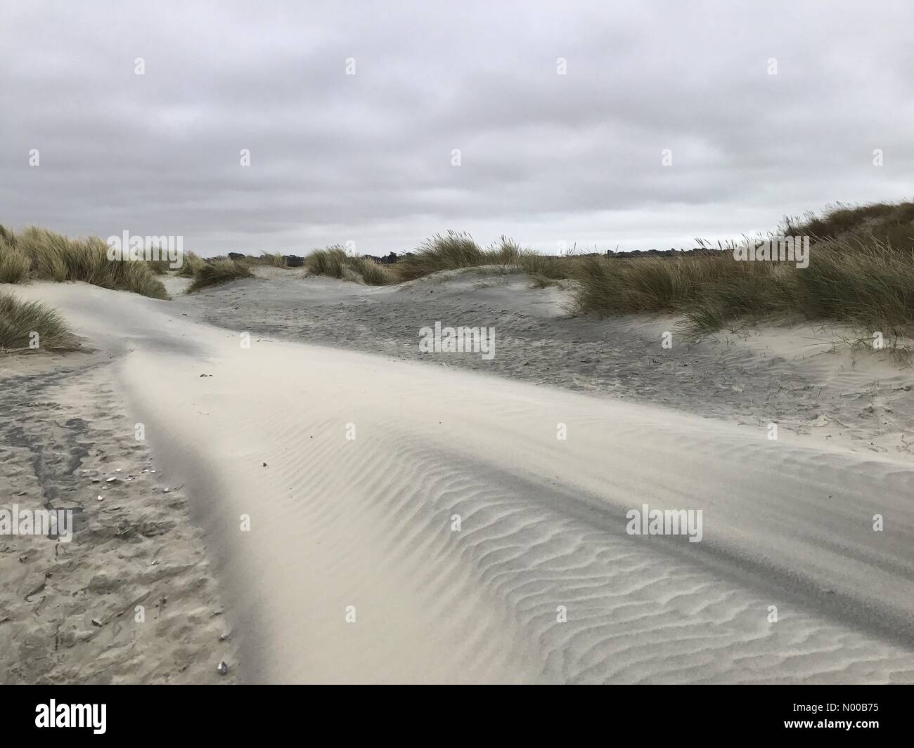 West Wittering, Chichester, UK. 22nd Feb, 2017. UK Weather Stormy at