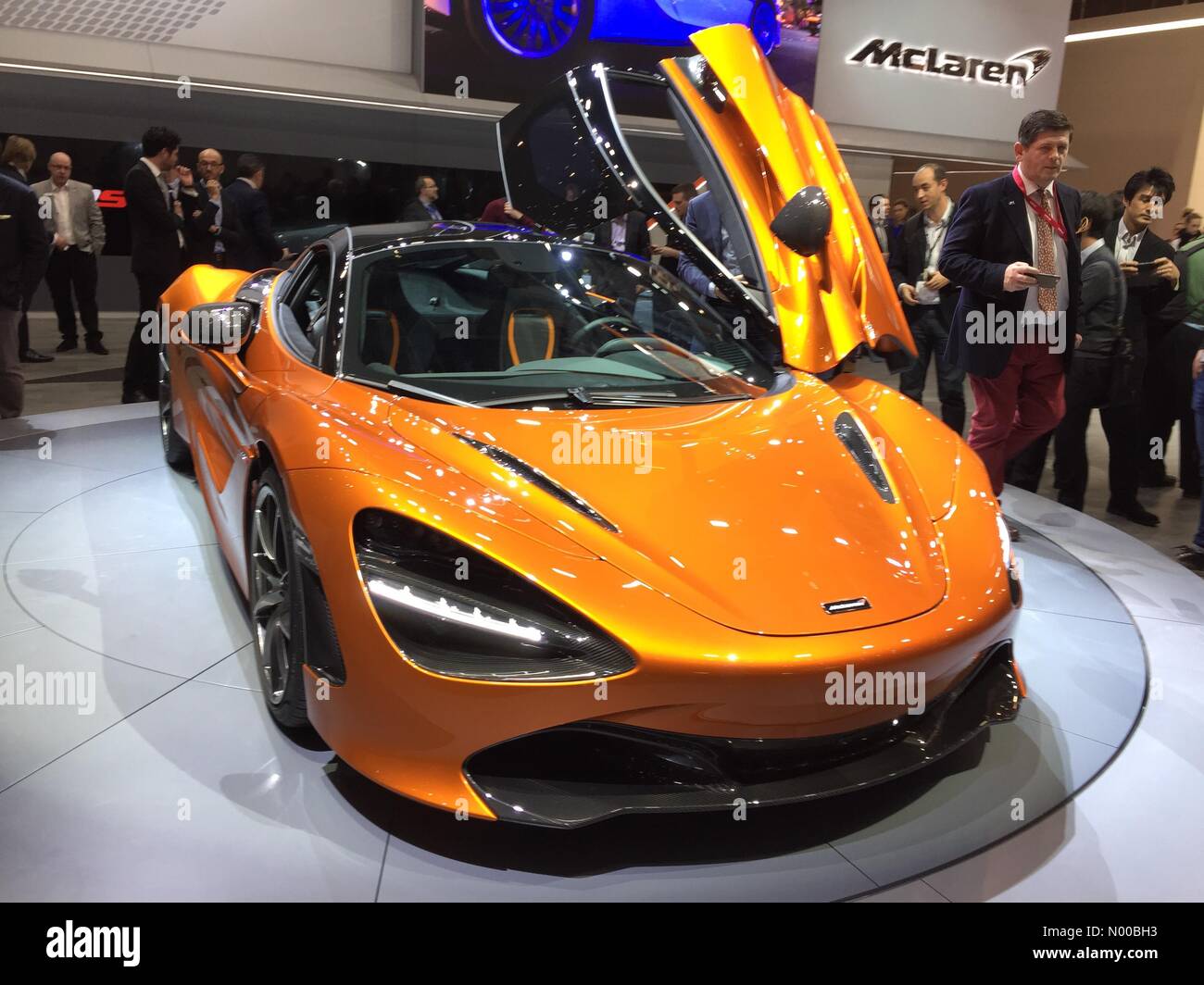 Geneva, Switzerland. 7th March, 2017. New McLaren 720s supercar at world  premiere at the Geneva Motor Show 2017. Credit: highbrow /  StockimoNews/Alamy Live News Stock Photo - Alamy