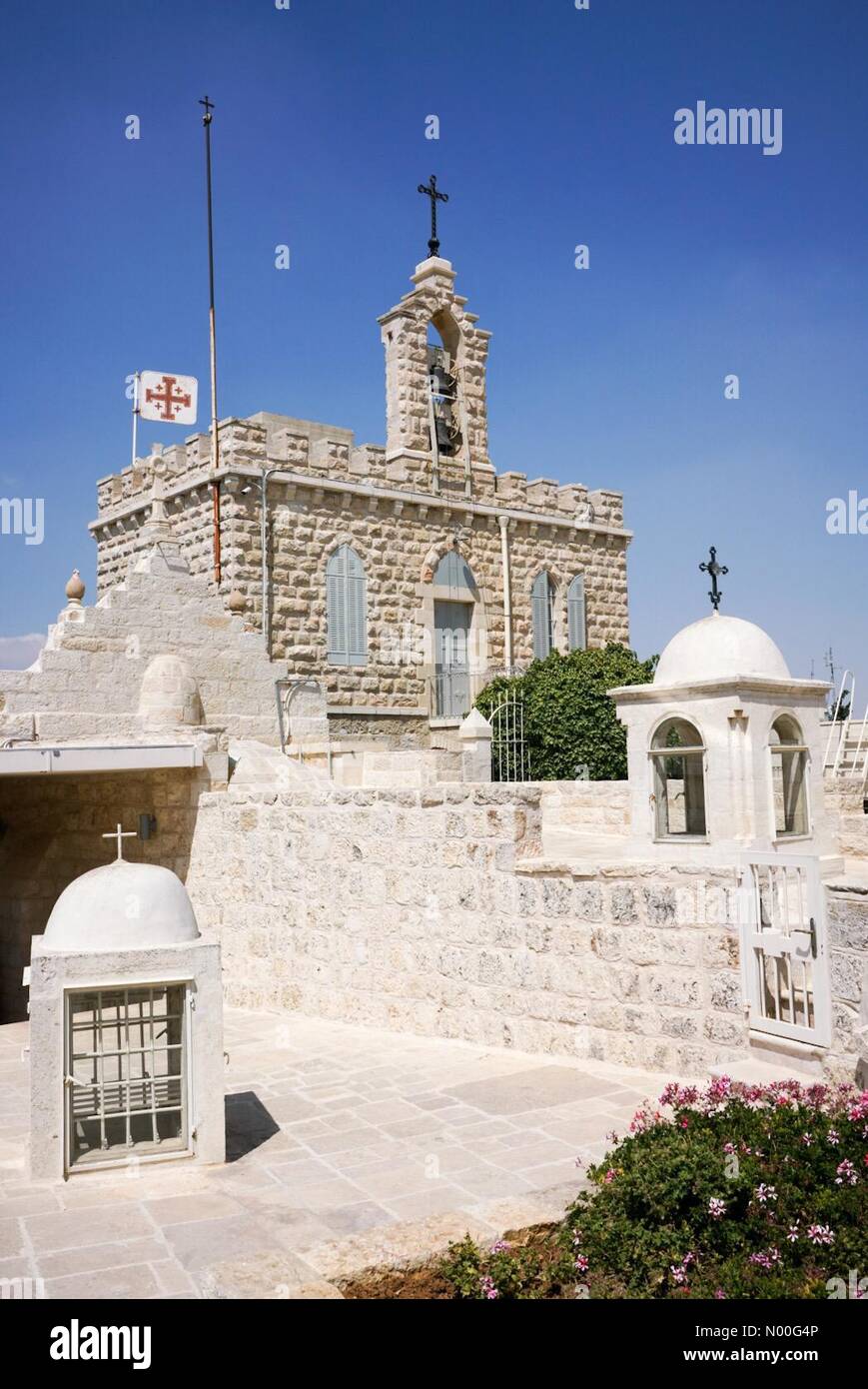 Manger Square, Bethlehem. 03rd August 2017. Middle East weather Sunny
