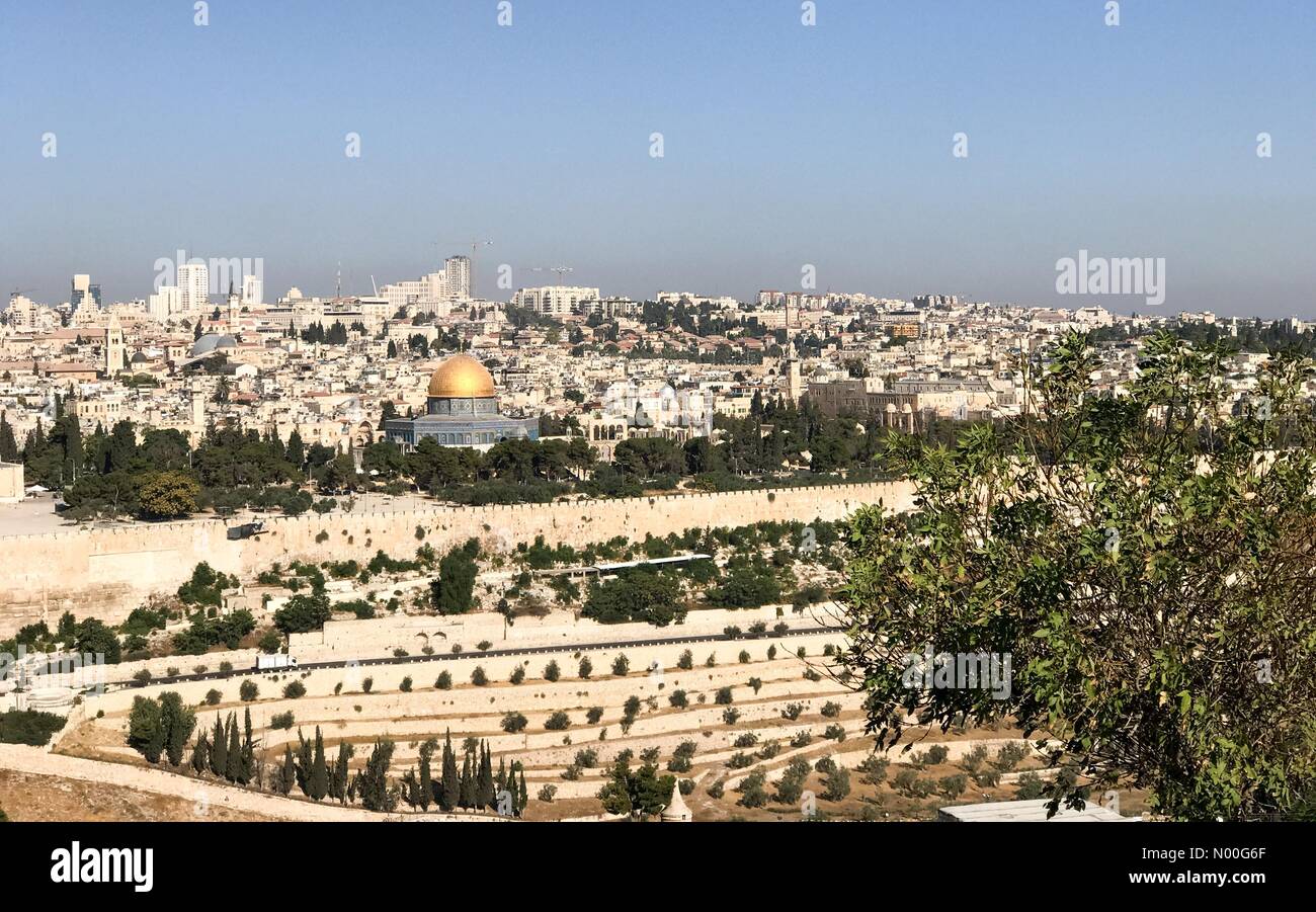 Middle East weather Sunny in Jerusalem. Mount of Olives, Jerusalem