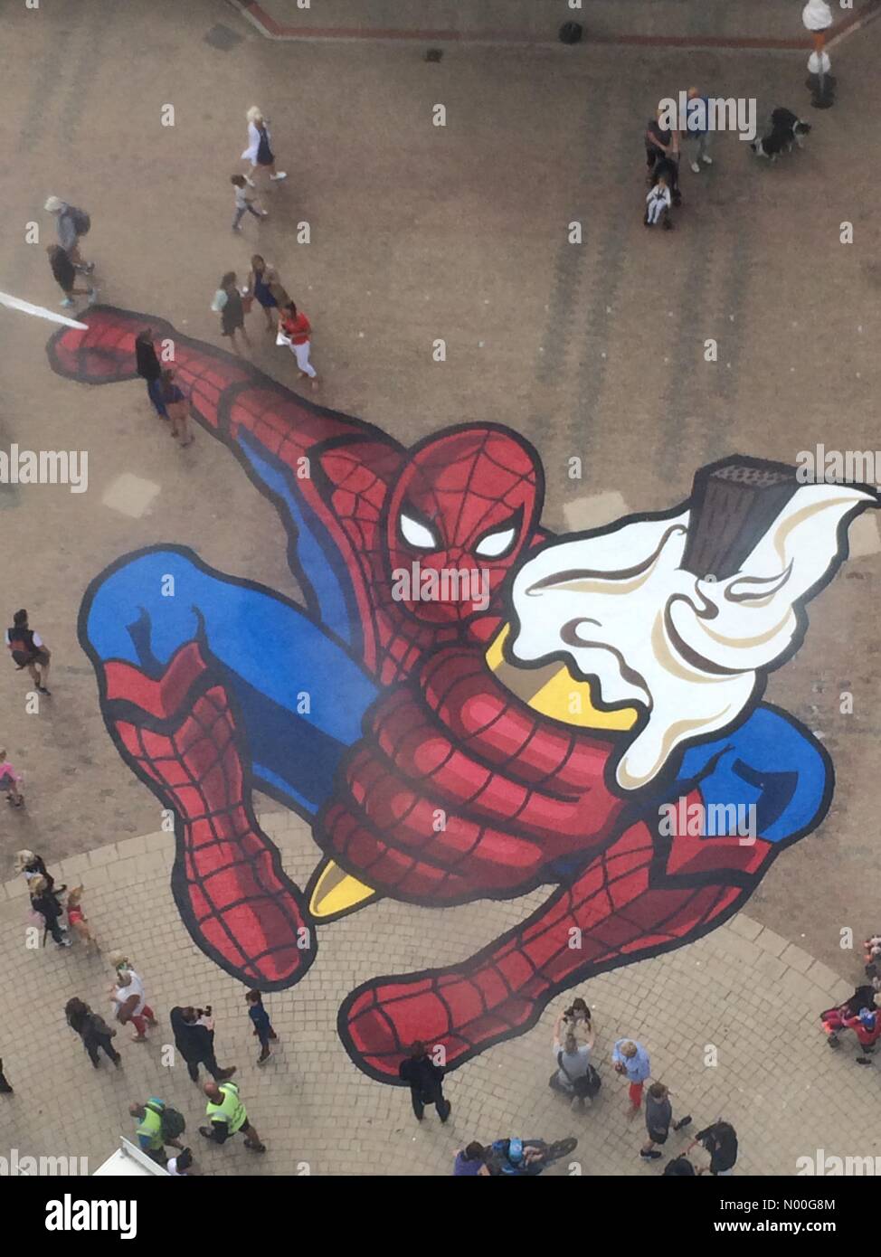 Spiderman holding an ice cream hi-res stock photography and images - Alamy
