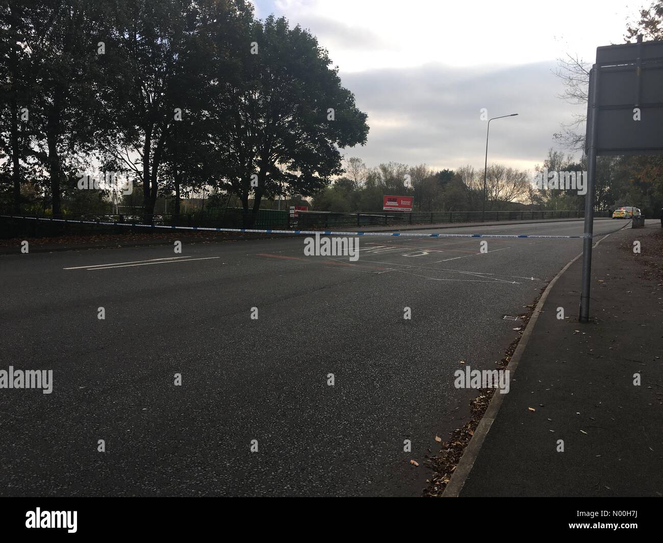 Greater Manchester police attend Attempted suicide on leigh bridge, Leigh, greater Manchester, uk Credit: Black Capture/StockimoNews/Alamy Live News Stock Photo