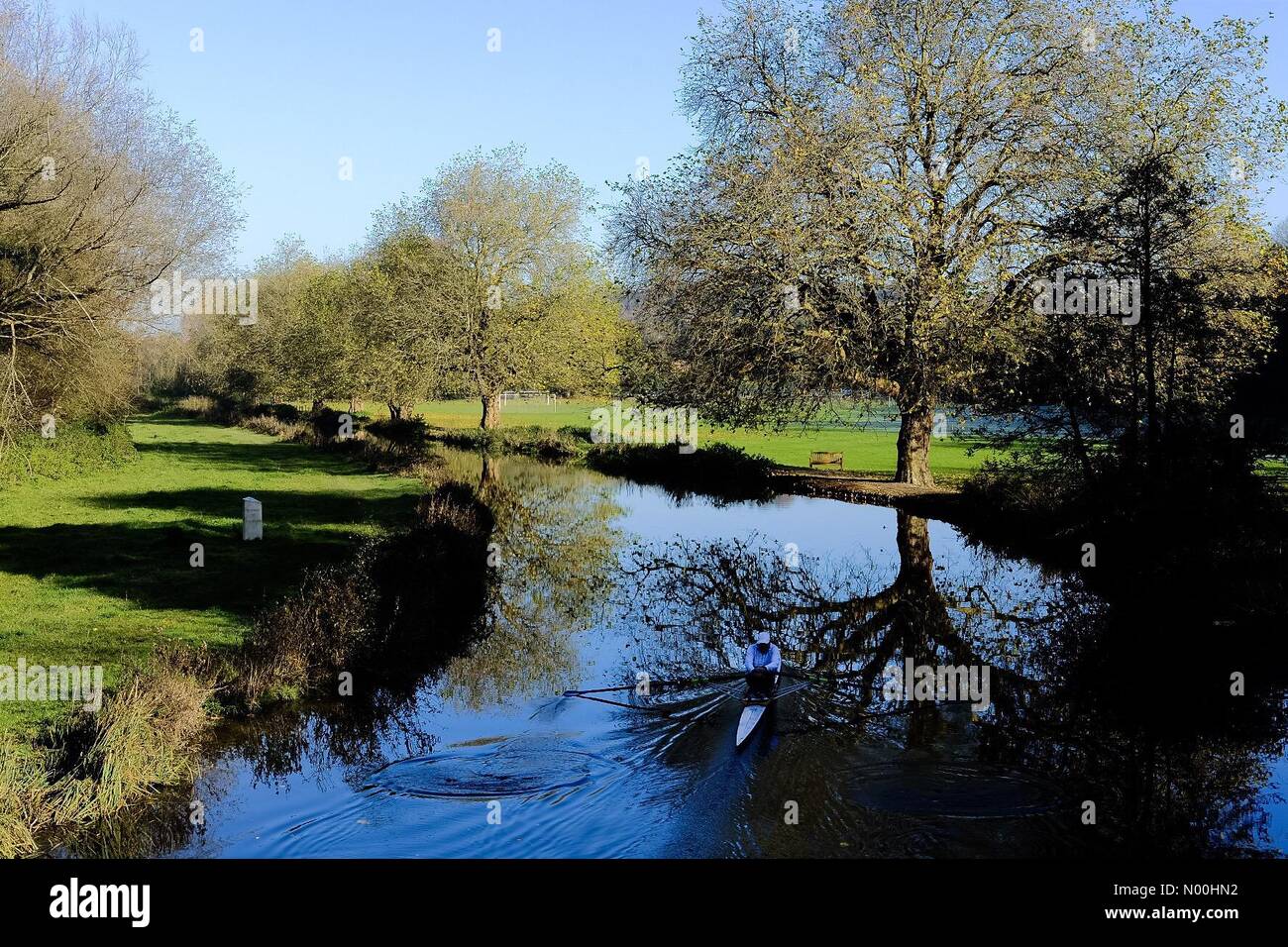 Uk Weather A Glorious Day For Rowing On The River Itchen Winchester Hampshire Credit Paul Chambers Uk Weather A Glorious Day For Rowing On The River Itchen Winchester Hampshire Credit Paul Chambers