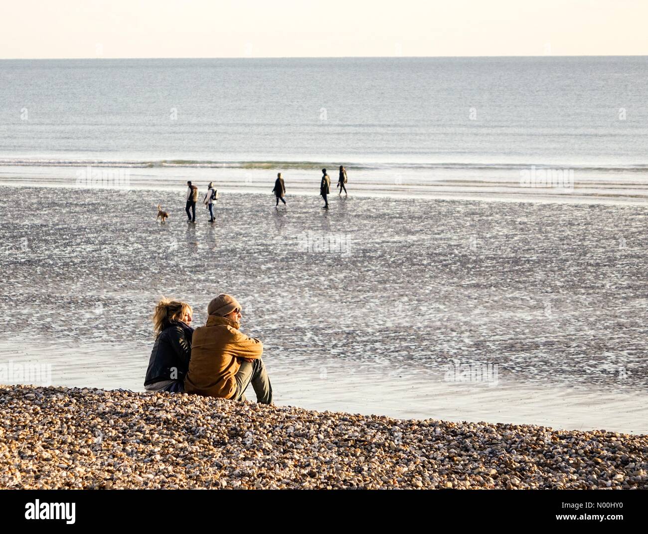 UK Weather Sunny at Wittering. West Strand, West Wittering. 19th