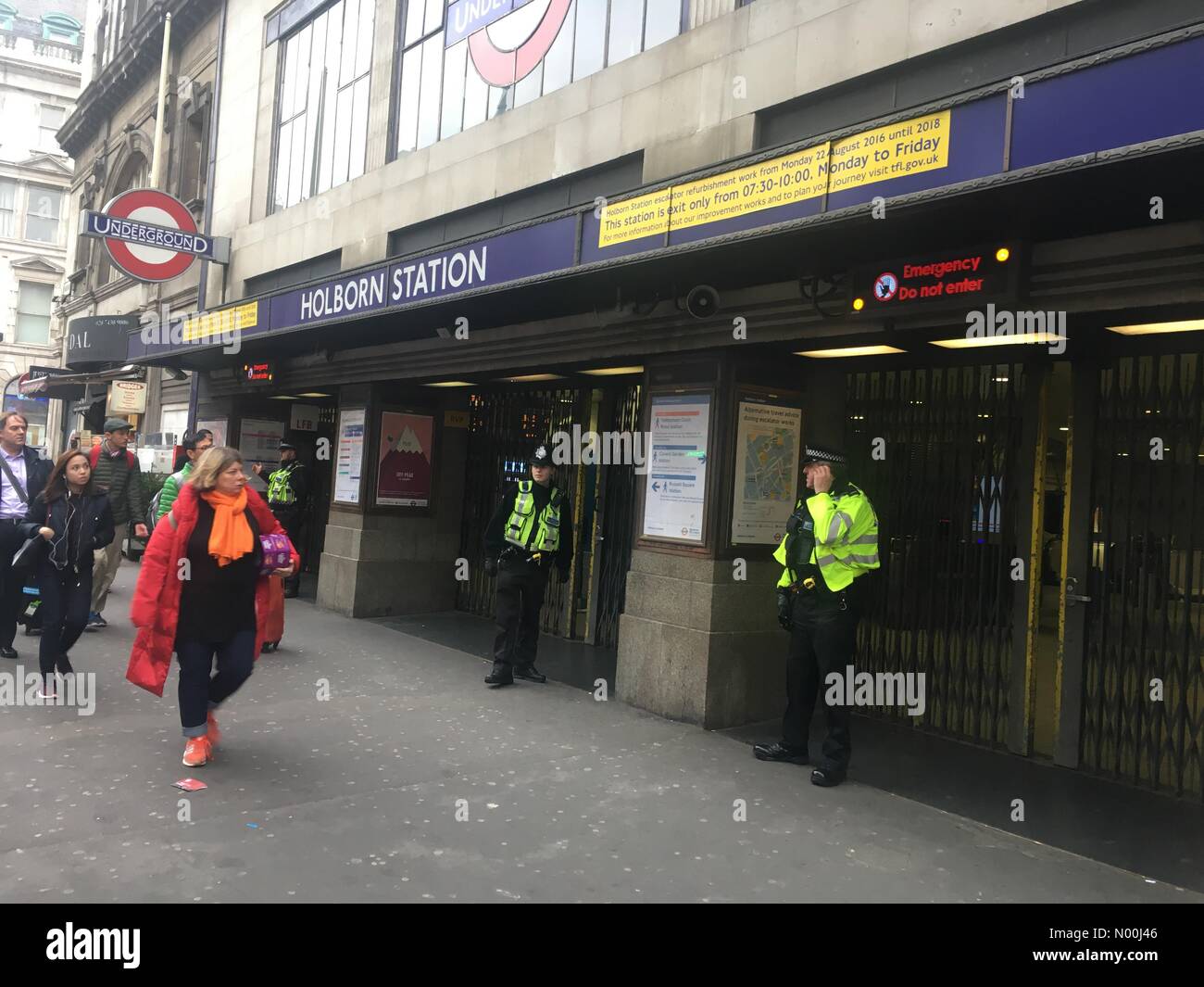 London UK. 6th December 2017. London Underground Holborn station