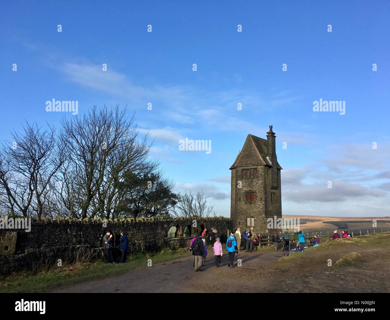 UK Weather Sunny spells in Chorley. Families celebrating new year by