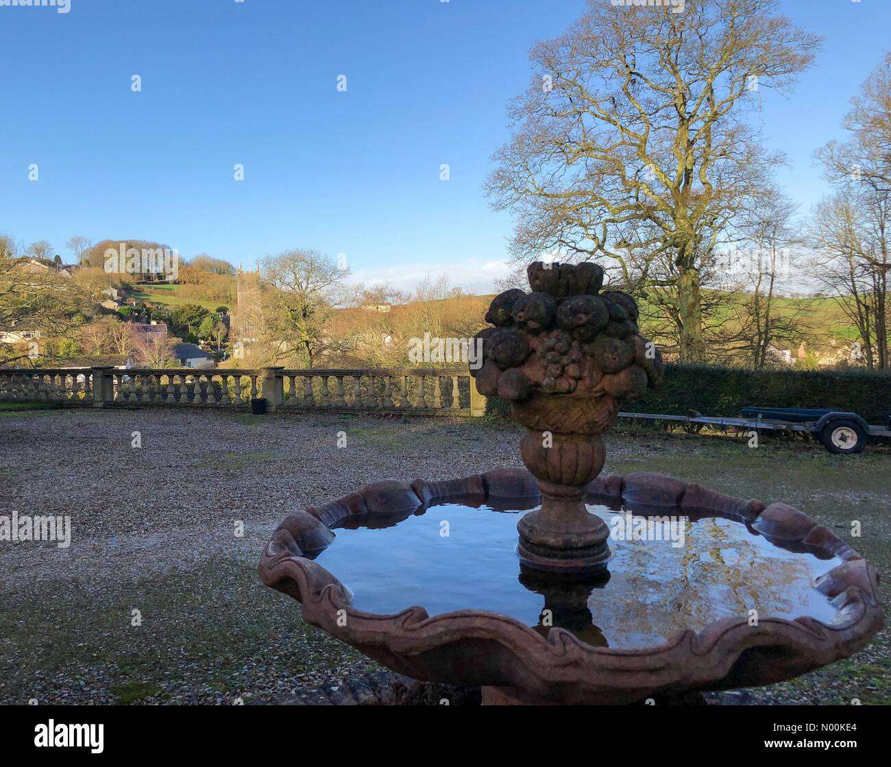UK Weather Sunny in Torquay. Love Lane, Marldon. 15th February 2018
