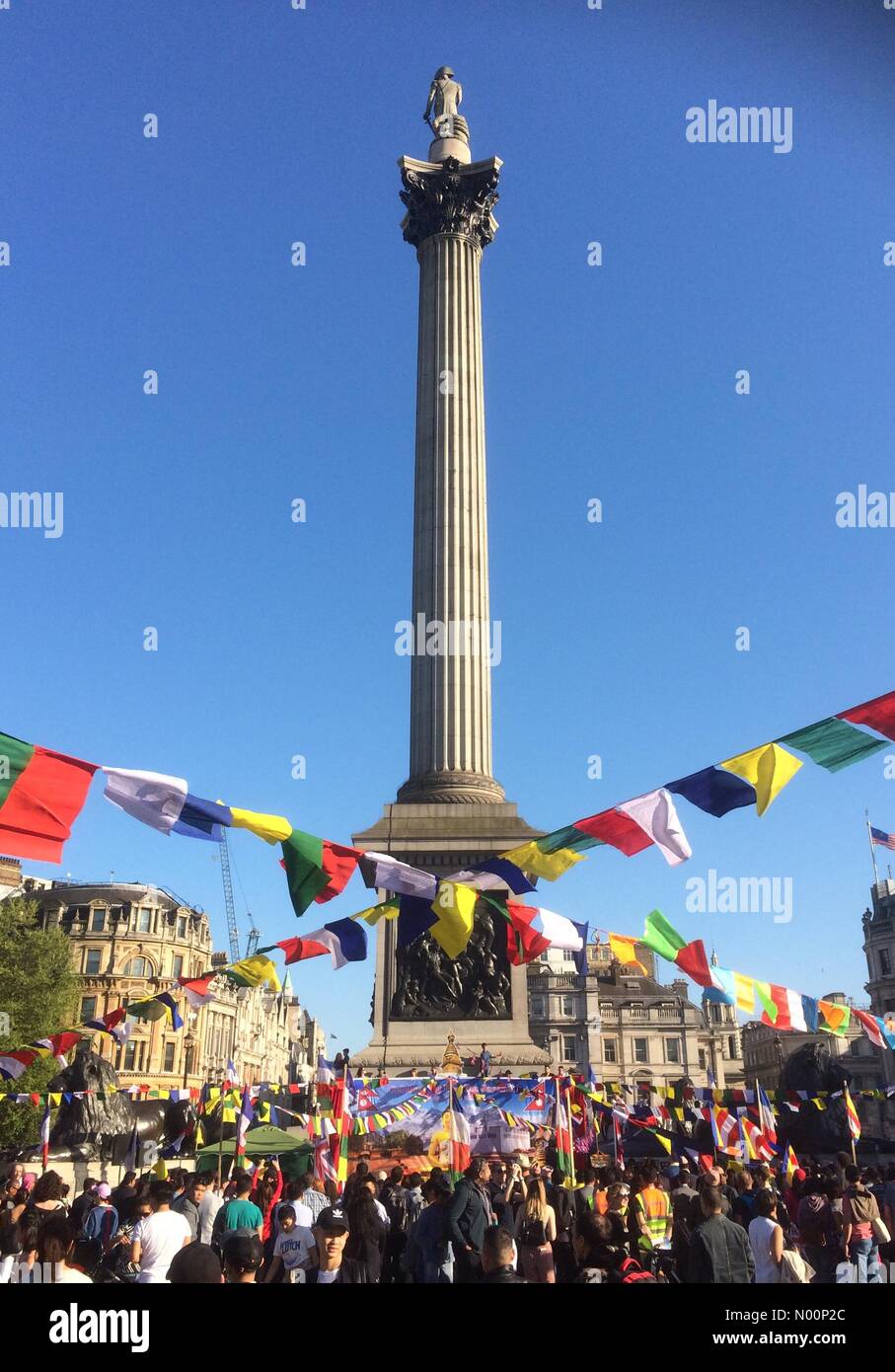 London, UK. 05th May, 2018. Buddha Celebration in London Trafalgar Square Credit: PennPix/Matt Pennington/StockimoNews/Alamy Live News Stock Photo