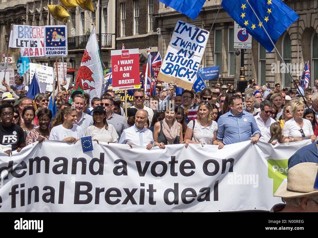 London, UK. 23rd June, 2018. People's Vote March Credit: FNP/StockimoNews/Alamy Live News Stock Photo