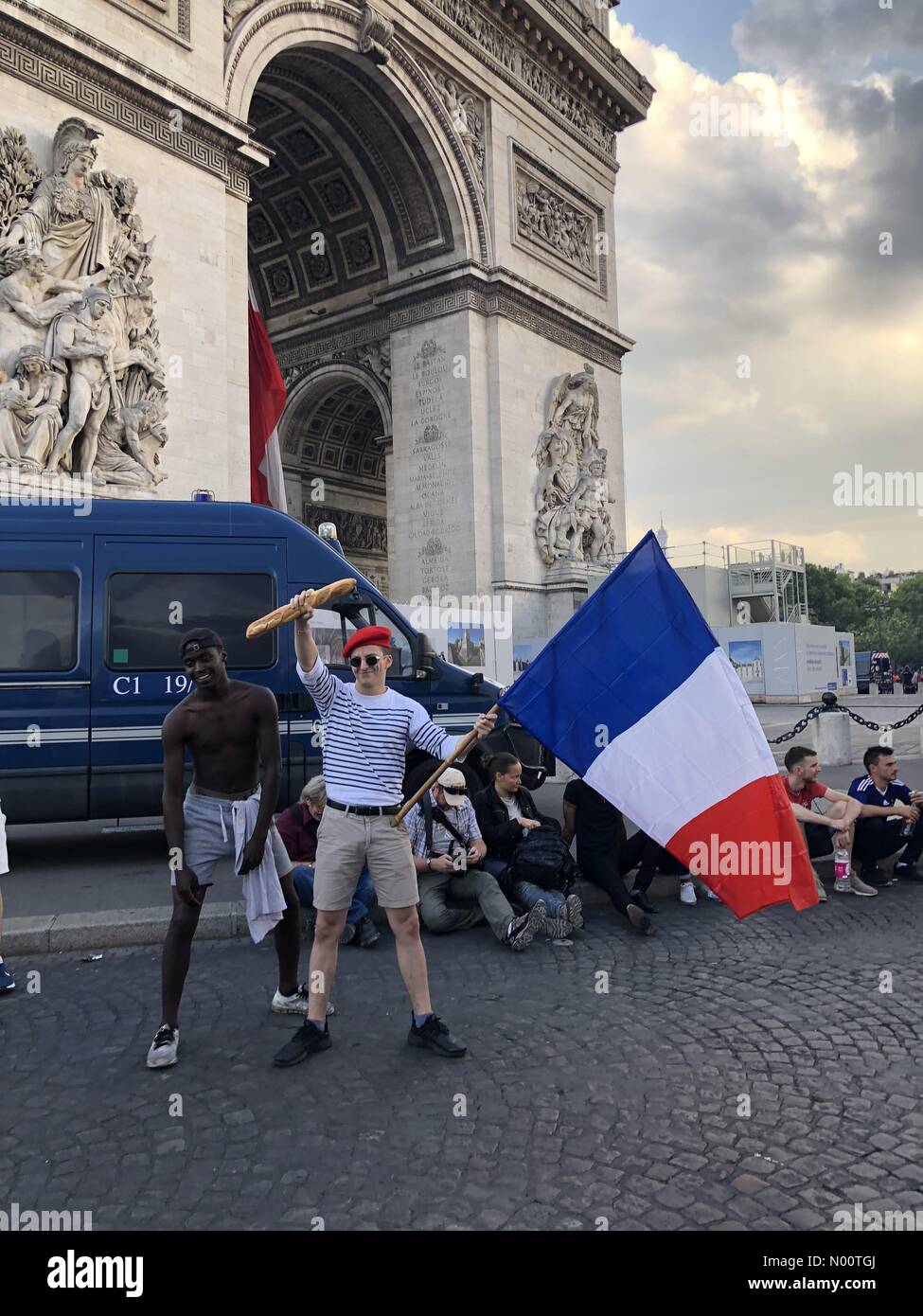 75008 Paris, France. 15th July, 2018. Paris celebration World cup football Credit: Vanya Bovajo/StockimoNews/Alamy Live News Stock Photo