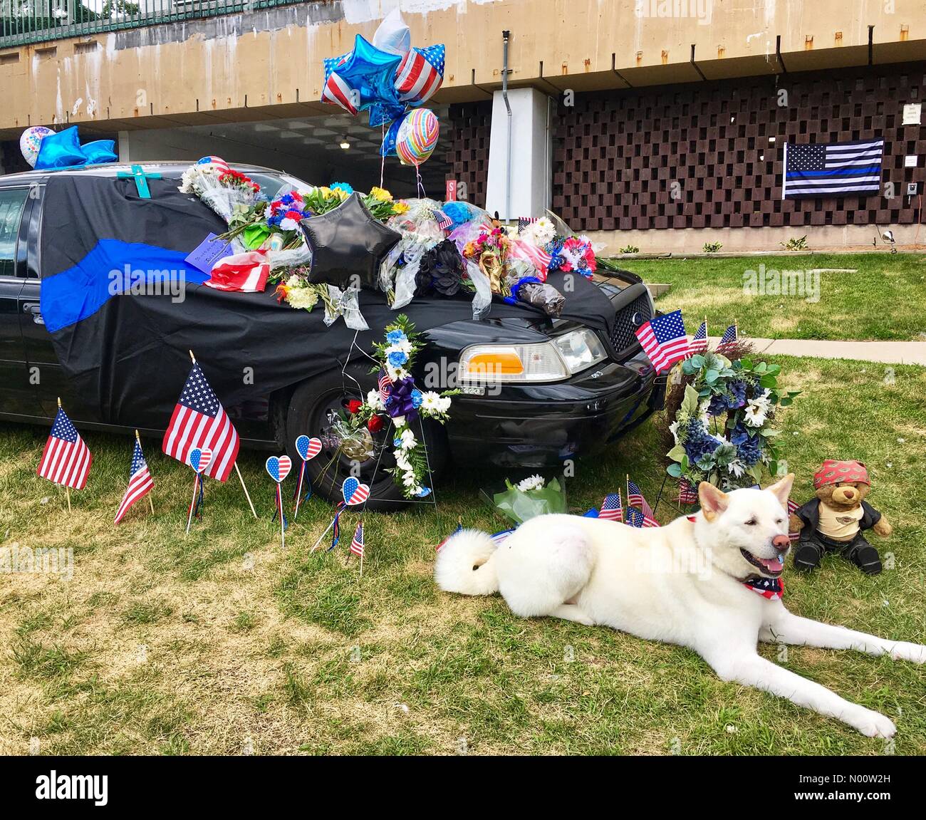 Wisconsin, USA. 27th July 2018. Mourning for Milwaukee Police Officer