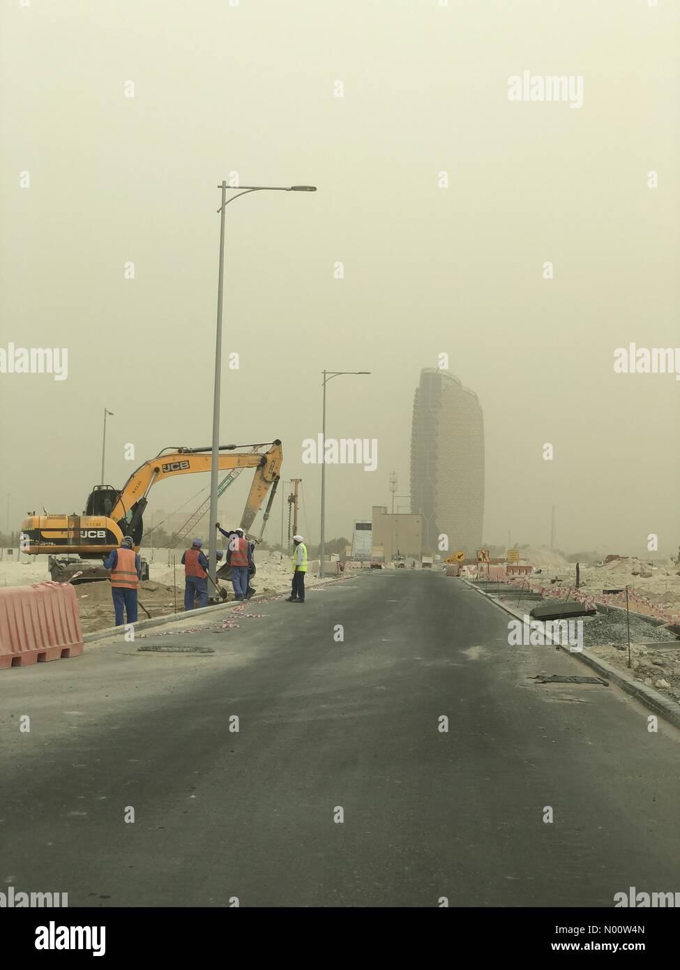 Abu Dhabi, UAE, 29 July 2018. Al Bahr Towers, Abu Dhabi, UAE- 29-07-2018: Hazy and dusty days continues in Abu Dhabi UAE. Credit: Mava Khan/ Live News Alamy Credit: Mava Fahd/StockimoNews/Alamy Live News Stock Photo
