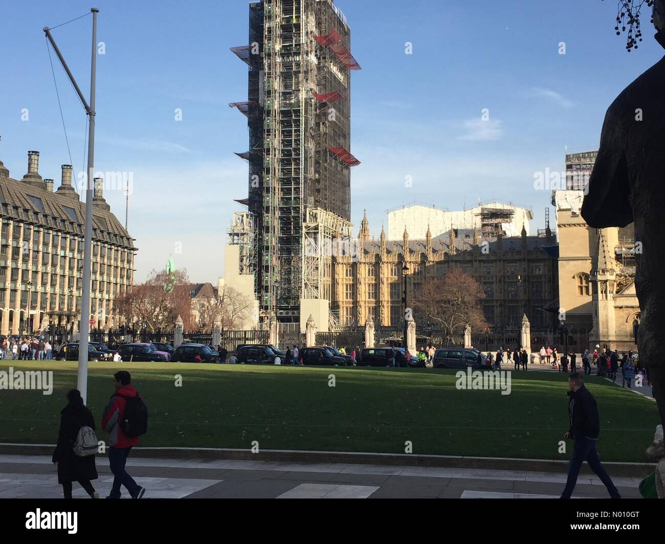 Parliament Square, London, UK. 22nd Feb 2019. London black cab drivers protest proposed changes to their licence Credit: Bridget1/StockimoNews/Alamy Live News Stock Photo
