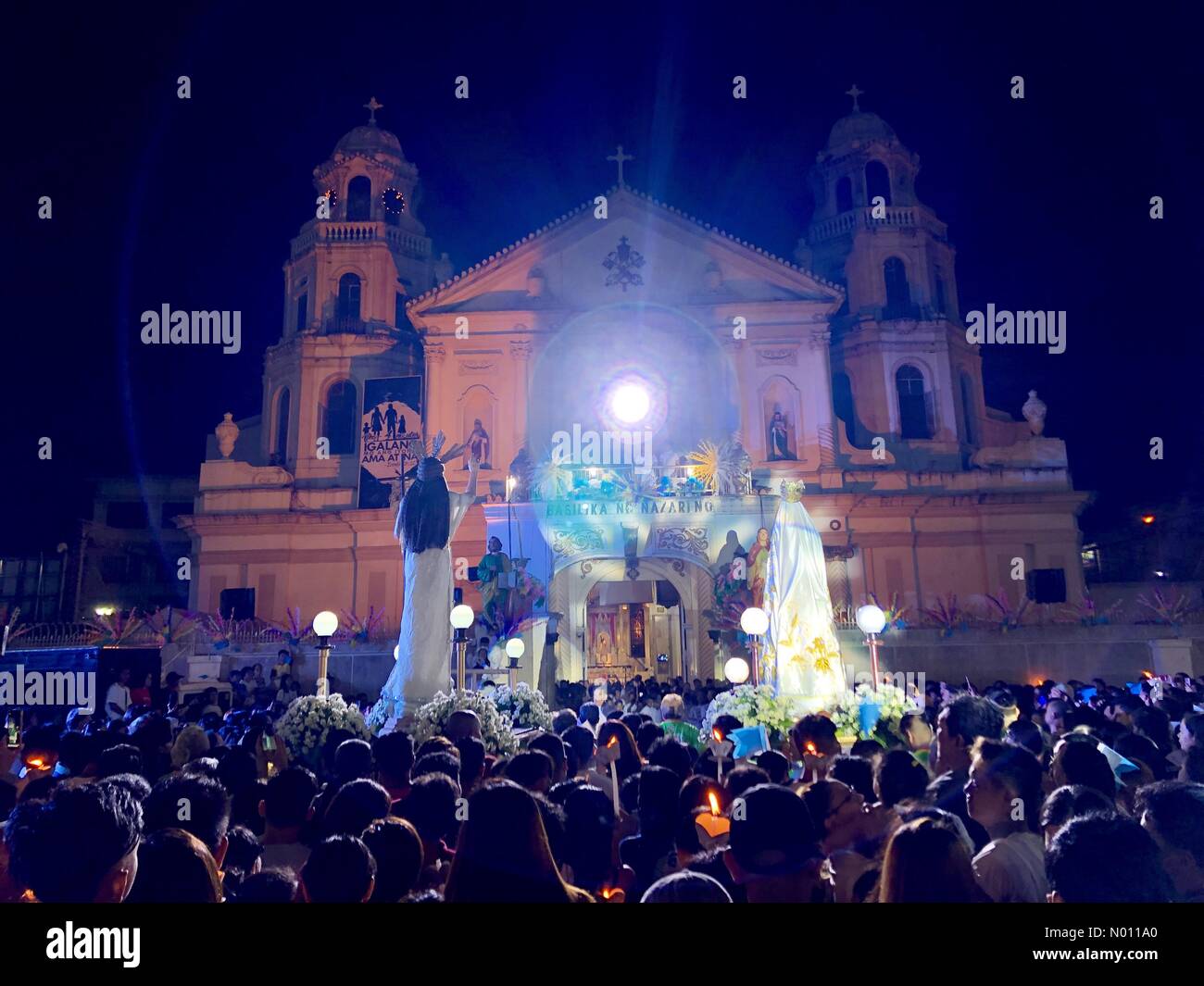 Quiapo, Philippines. 21st April, 2019. ‘Salubong' is a traditional