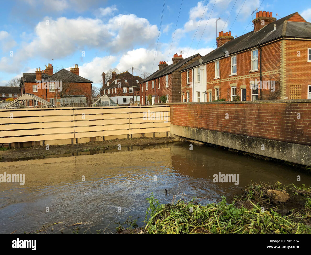 UK Weather Flooding in Godalming. Catteshall Road, Godalming. 23rd