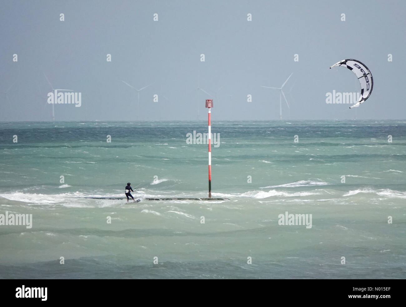 UK Weather Windy in Ramsgate. Ramsgate Sands, Ramsgate. 06th August