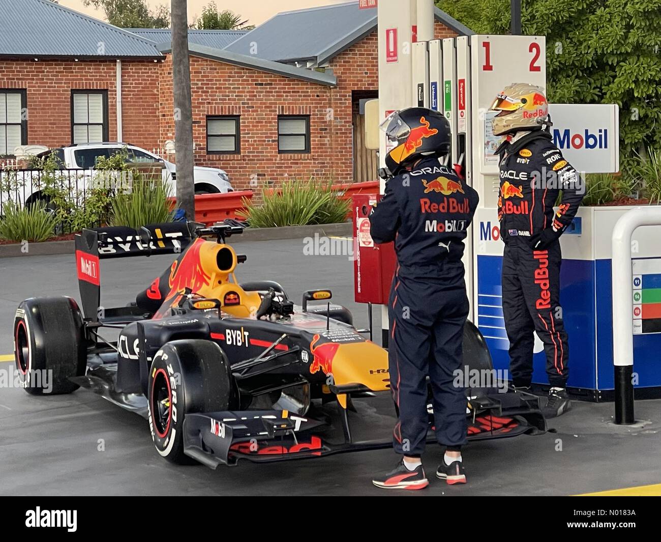 F1 Driver Liam Lawson Seen Filming A Red Bull Commercial At A 7 Eleven ...