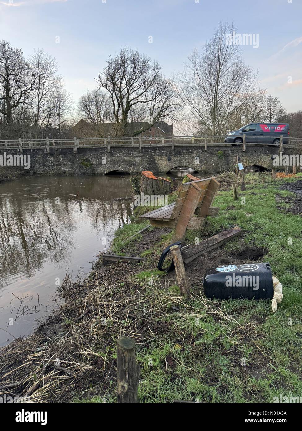 UK Weather Flooding in Godalming. Eashing Ln, Godalming. 04th Jan 2024