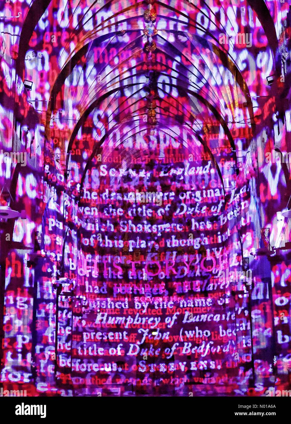 Exeter Cathedral, Devon, UK. 9th January, 2024. Luxmuralis Crown and