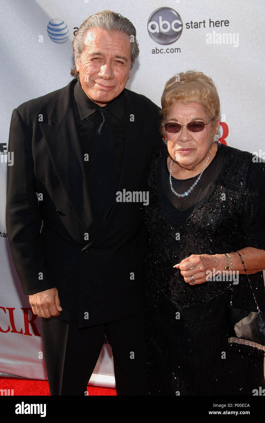 Edward James Olmos and mom Eleonor -  ALMA Awards at the Pasadena Civic Center Auditorium  in Los Angeles.  three quarters eye contact OlmosJames mom 44  Event in Hollywood Life - California, Red Carpet Event, USA, Film Industry, Celebrities, Photography, Bestof, Arts Culture and Entertainment, Celebrities fashion, Best of, Hollywood Life, Event in Hollywood Life - California, Red Carpet and backstage, Music celebrities, Topix, Couple, family ( husband and wife ) and kids- Children, brothers and sisters inquiry tsuni@Gamma-USA.com, Credit Tsuni / USA, 2006 to 2009 Stock Photo