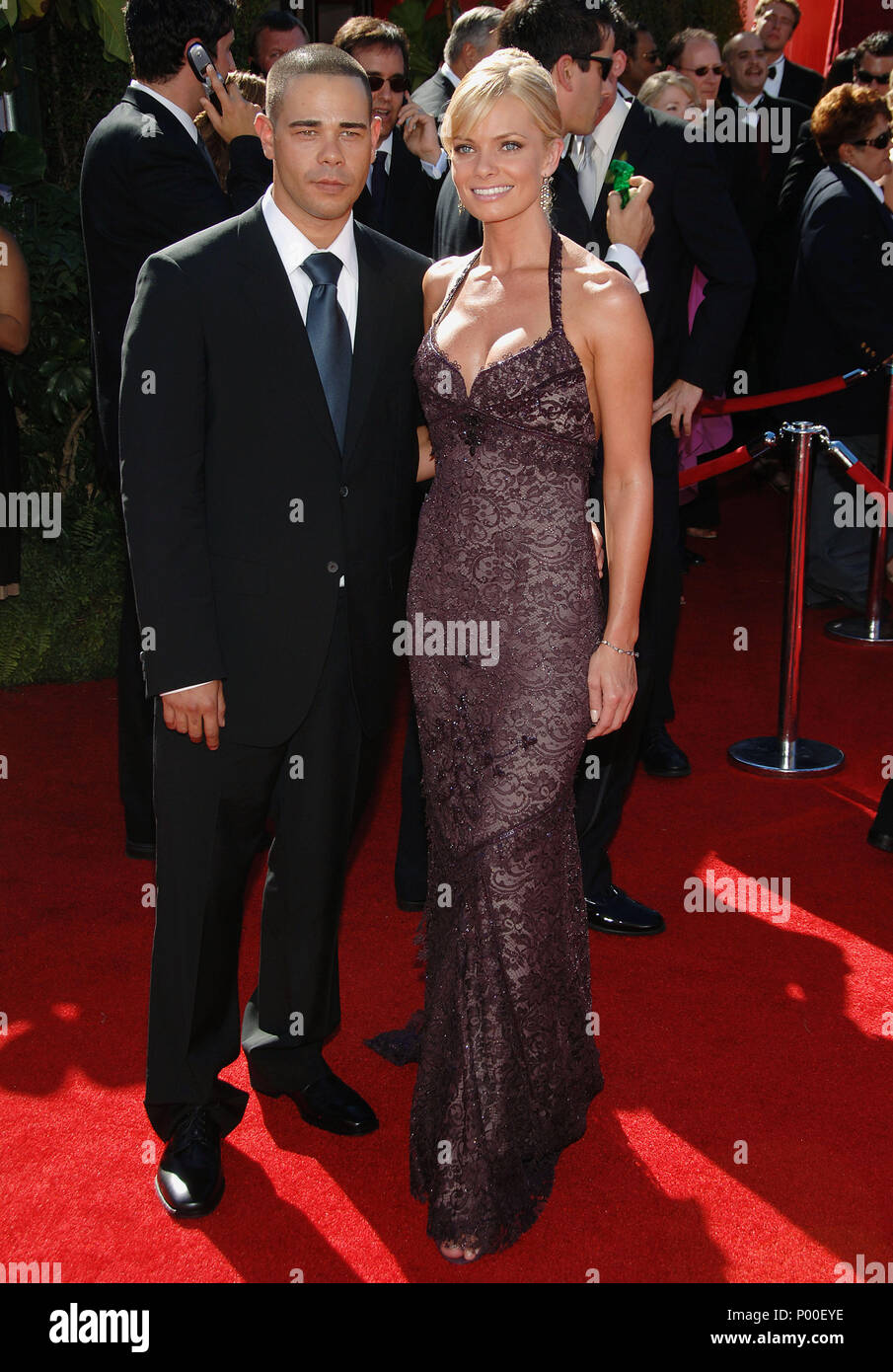 Jamie Pressly arriving at the at the 58th Emmys Awards at The SHRINE AUDITORIUM in Los Angeles
