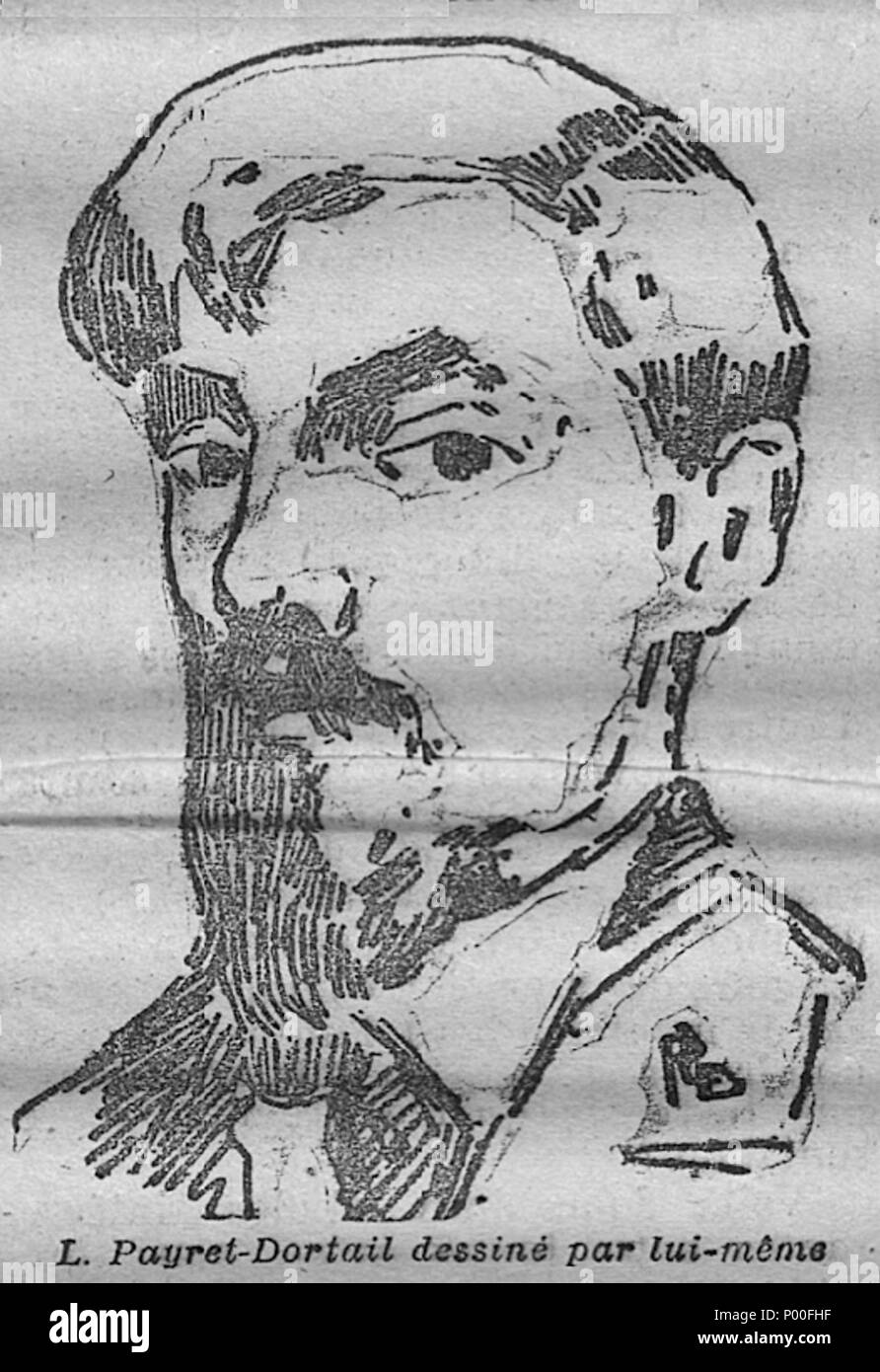 English Selfportrait Of Louis Payret Dortail Printed In Le Journal
