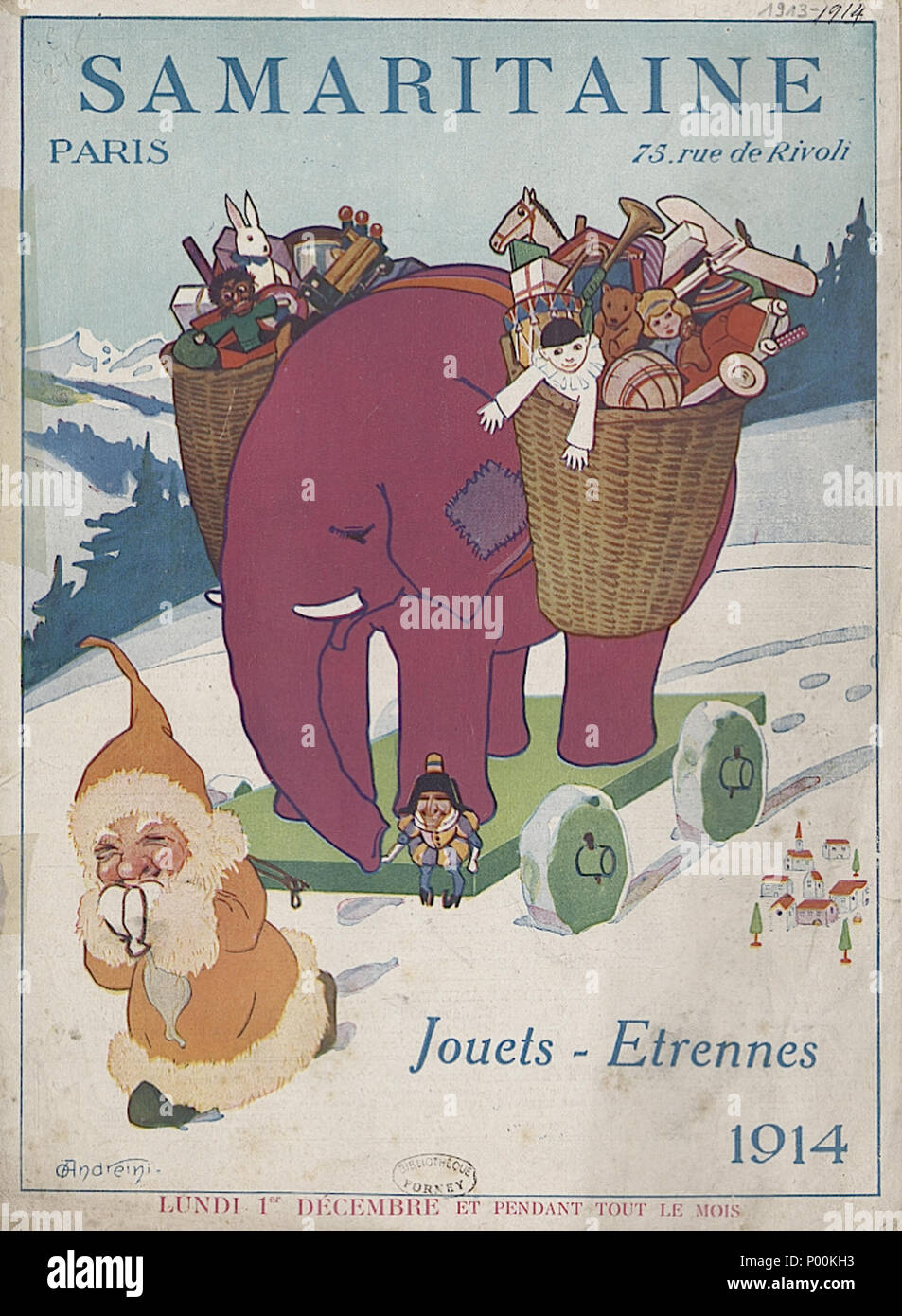 JOUETS ET ETRENNES TOYS PUPPETS CHILDREN NEW YEAR GIFTS VINTAGE POSTER REPRO