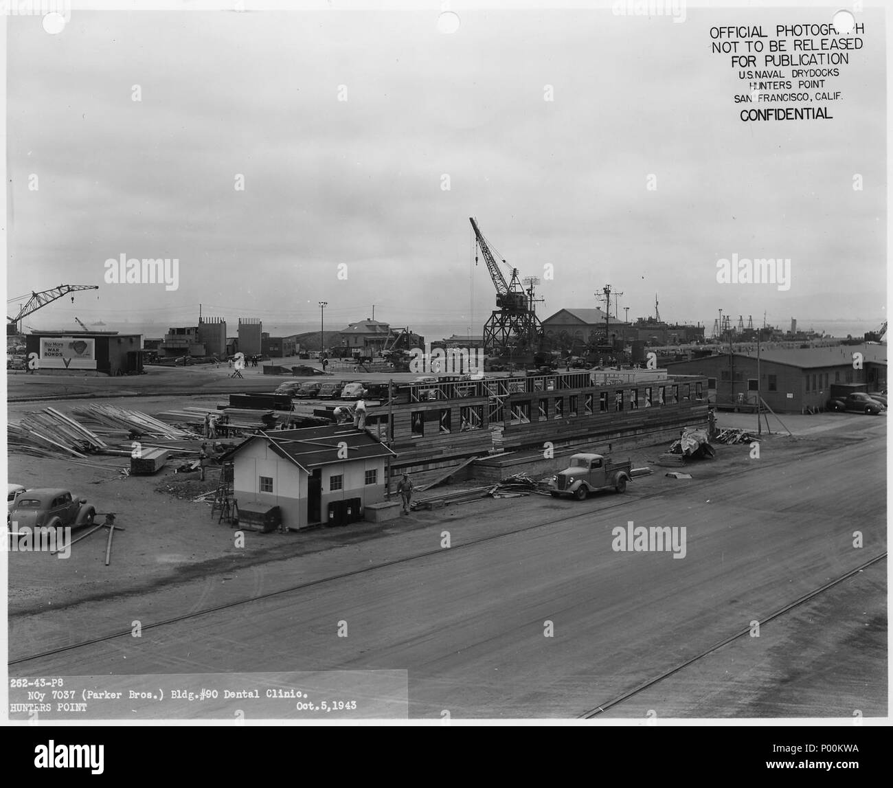 NOy 7037 (Parker Bros.) Bldg. 5E90 Dental Clinic. Hunters' Point Naval