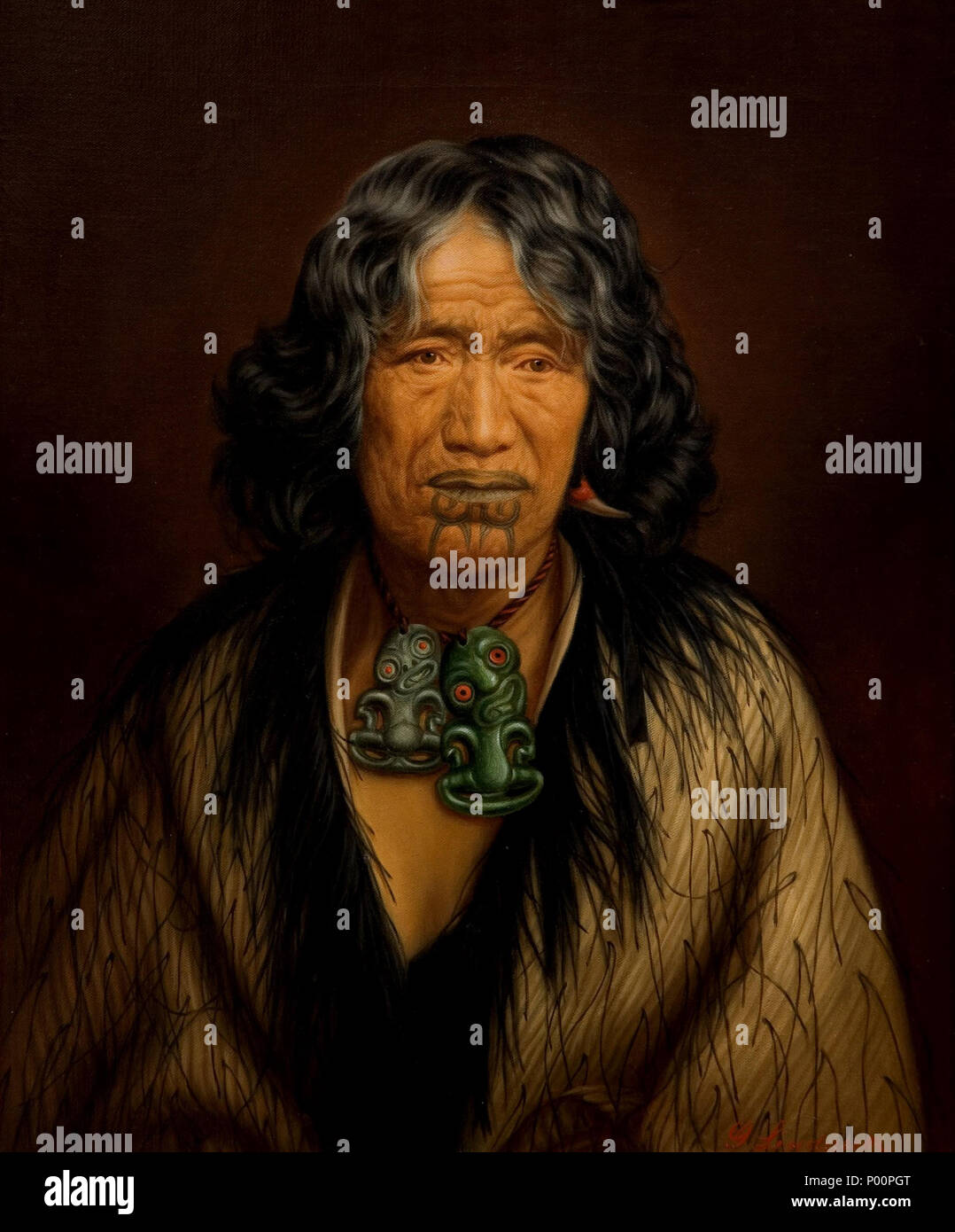 . English: A portrait of Te Rangi Pikinga, by Gottfried Landauer ...