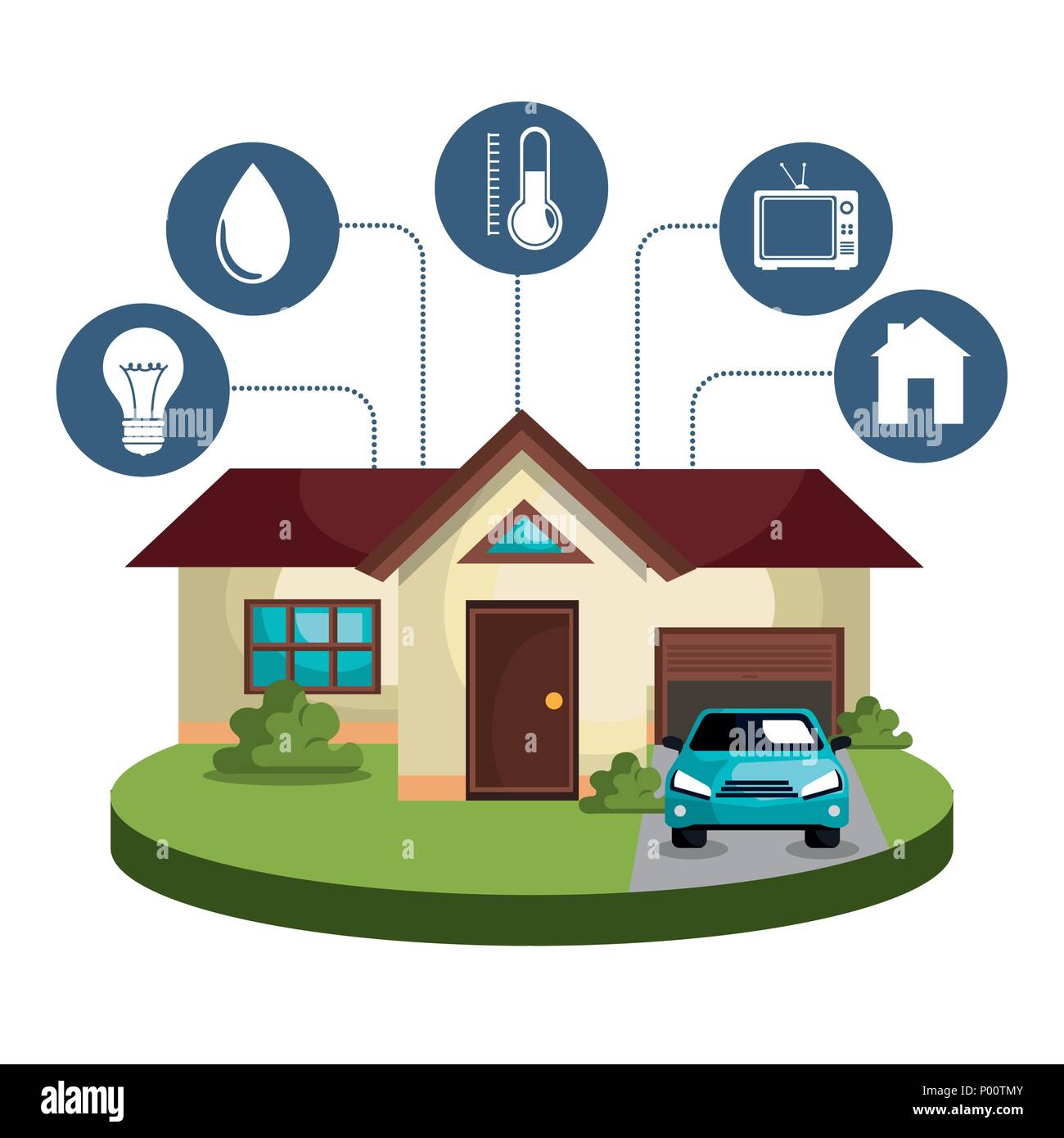 smart home technology set icons Stock Vector Image & Art - Alamy