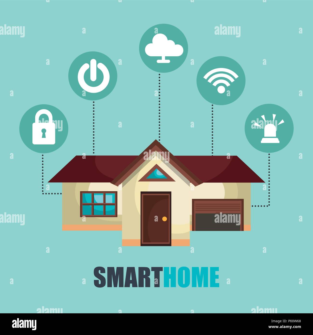 smart home technology set icons Stock Vector Image & Art - Alamy